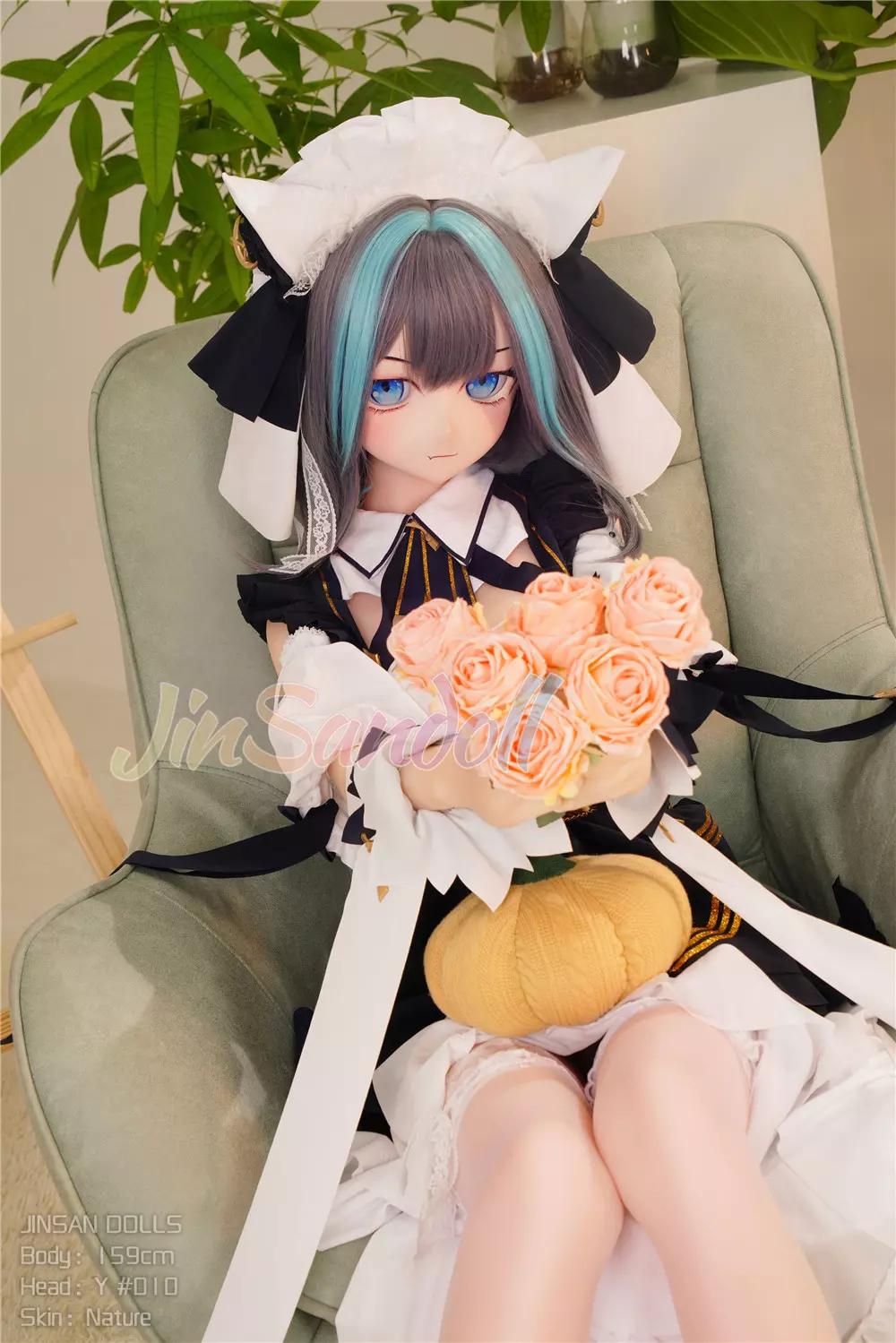 WM S-TPE 159cm (5ft2) Anime TPE Sex Doll with PVC Head #Y010